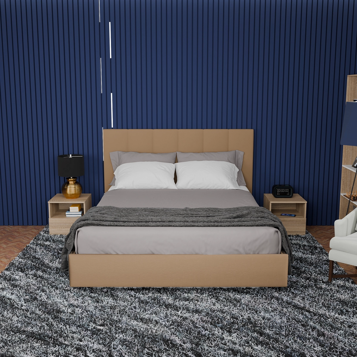 Кровать с подъемным механизмом Диона Бежевая 160х200 (stream40)
